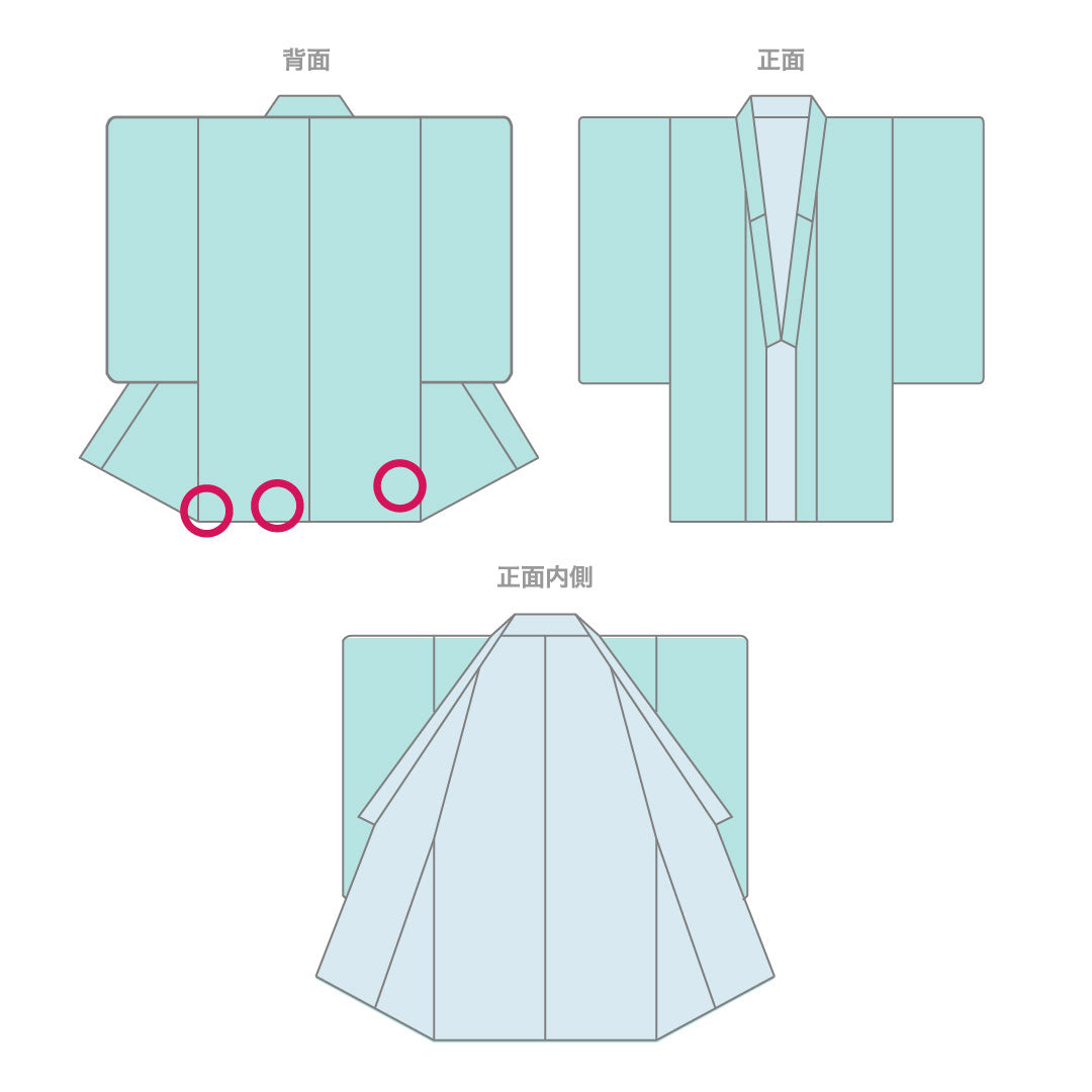 夏物 ポリエステル 長襦袢 身丈131.5cm 裄丈65.5cm 藍白色(あいじろいろ) 洗える着物 絽 Aランク 水色系 1132001803124