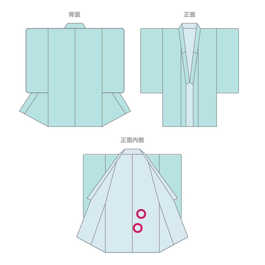 Solid-colored polyester kimono, length 158.5cm, sleeve length 64cm, purple-black (shikoku shoku), plain kimono with one crest and a shadow-swallowing butterfly design, S rank, purple, product number 1114002162320