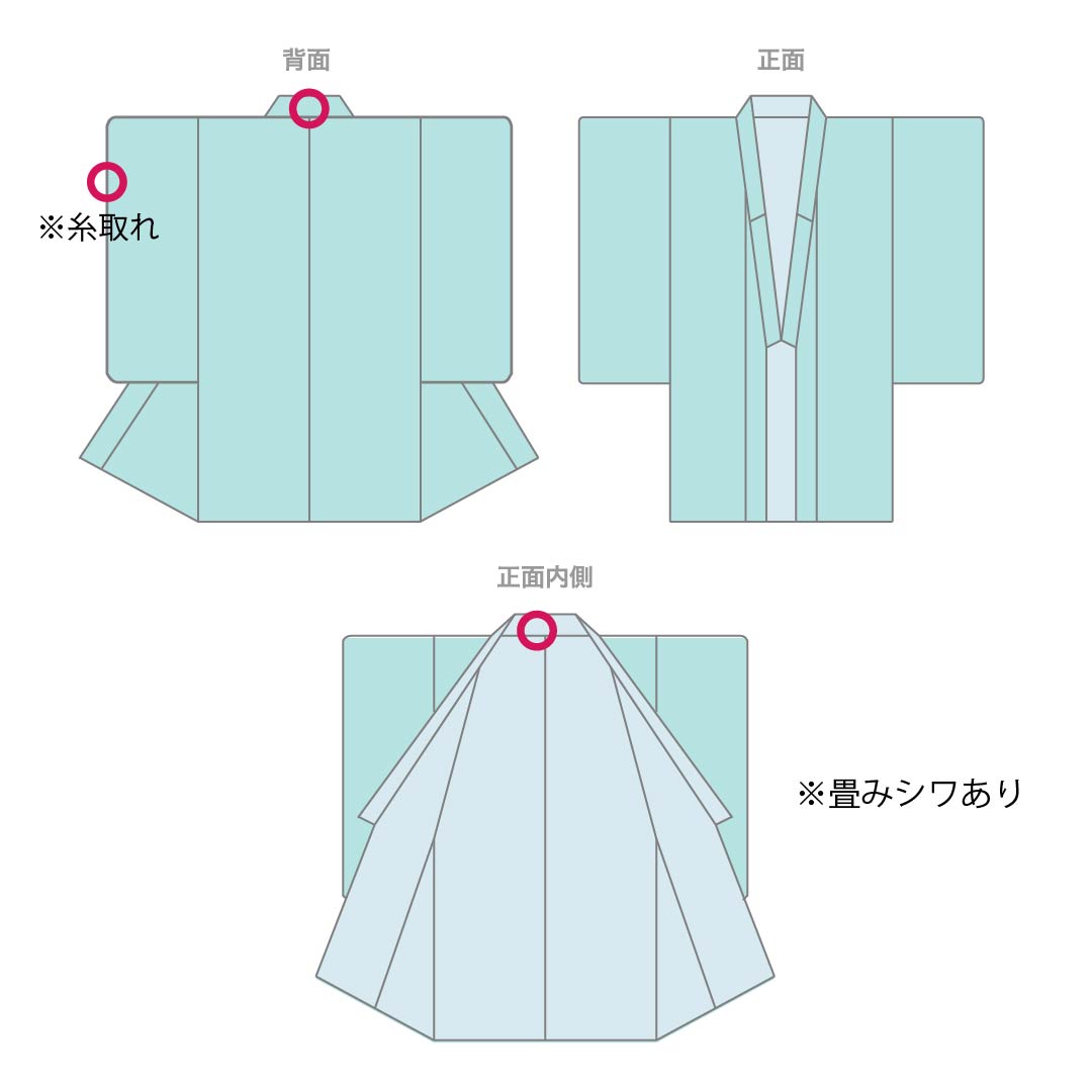 長襦袢 正絹 Sランク 身丈133cm 裄丈66cm 単衣 ボカシ染 桜 半衿付き グラデーション系 1129000732499