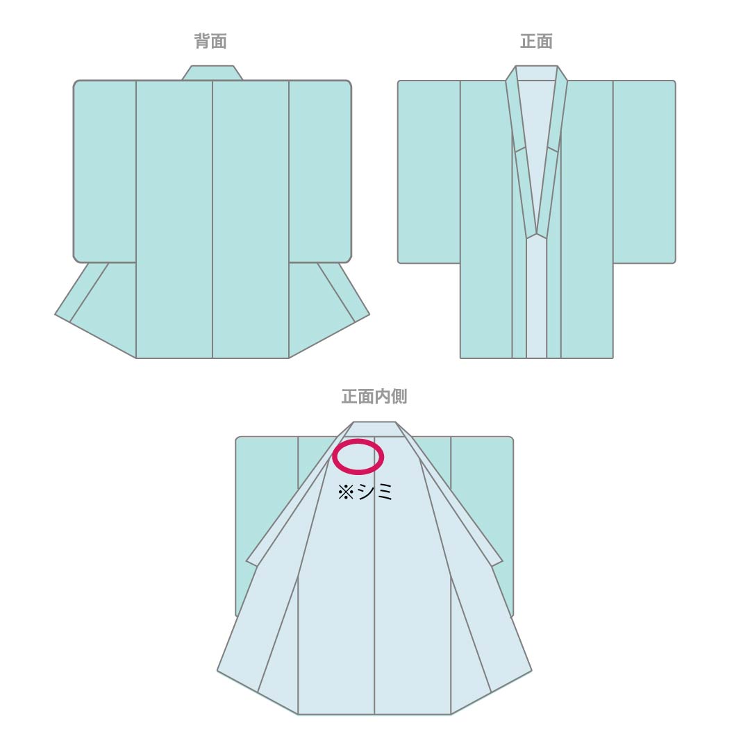 メンズ浴衣 木綿 Aランク 身丈144cm 裄丈67.5cm 薩摩鼠色(さつまねずいろ) 幾何学模様 単衣 緑系 1138000833419