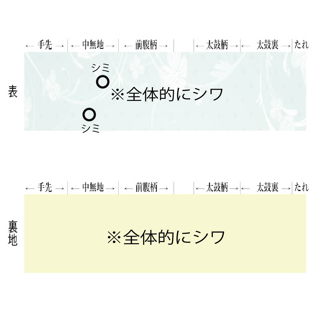 名古屋帯 正絹 生成り色(きなりいろ) 抽象模様 帯丈370cm Aランク ポイント柄 セミフォーマル グラデーション系 1124006733399 名古屋仕立て