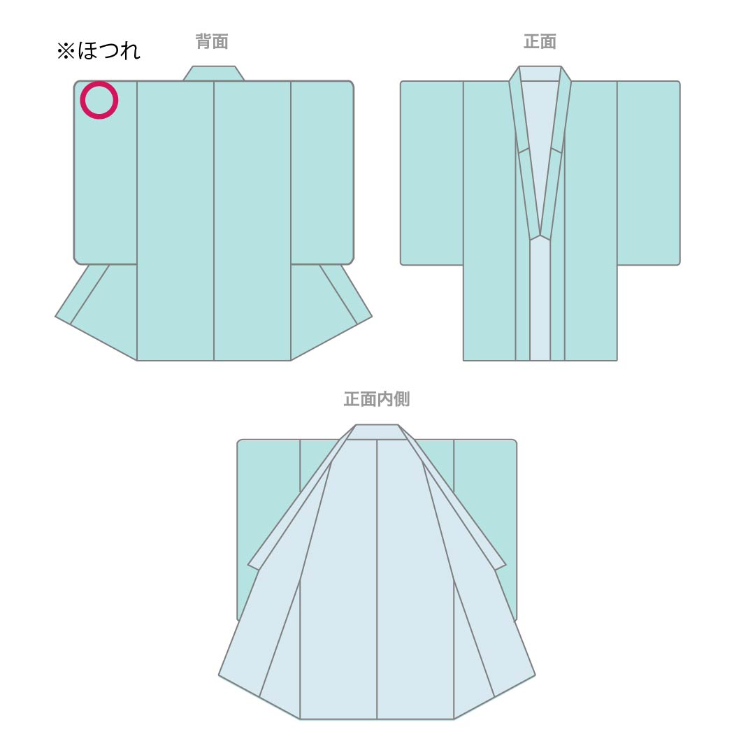 Solid-colored polyester kimono, length 158cm, sleeve length 66cm, gentian-colored (rindou-iro), washable, single-layer, S rank, purple, product number 1114002192320
