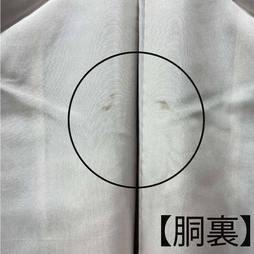 Komon, Length 156cm, Sleeve length 63.5cm, Awase, Iron black, Abstract pattern, Pure silk, S rank, Brown, 1115003422314