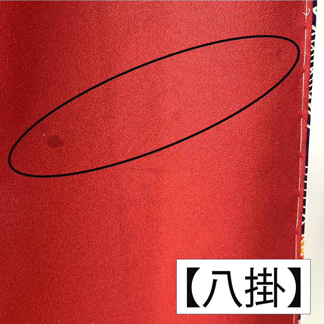 小紋 正絹 身丈157cm 裄丈63cm 袷 型染 青海波 松 花 Sランク 紺系 1115005902318