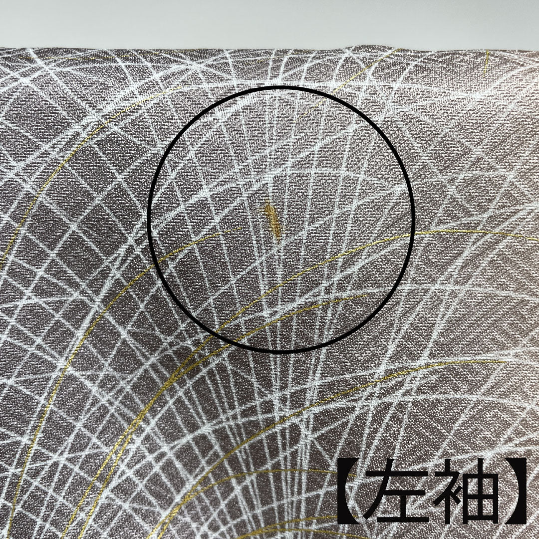 訪問着 袷 身丈157cm 裄丈62.5cm 汕頭刺繡 雪輪 草花模様 正絹 Aランク グラデ 1112002333399