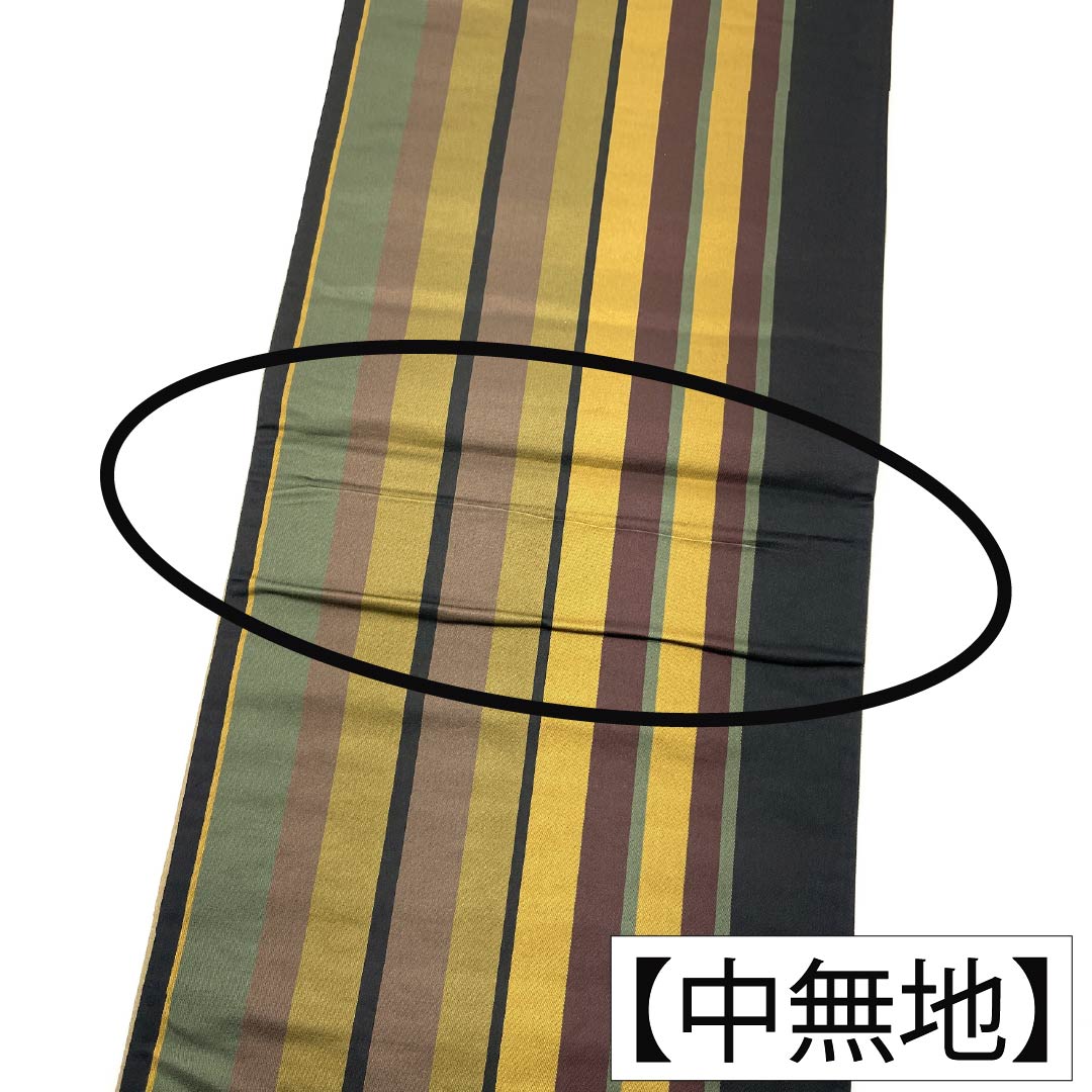 袋帯 正絹 Aランク 西陣織 縞 古典柄 帯丈428cm 六通 セミフォーマル マルチカラー 1123017643328