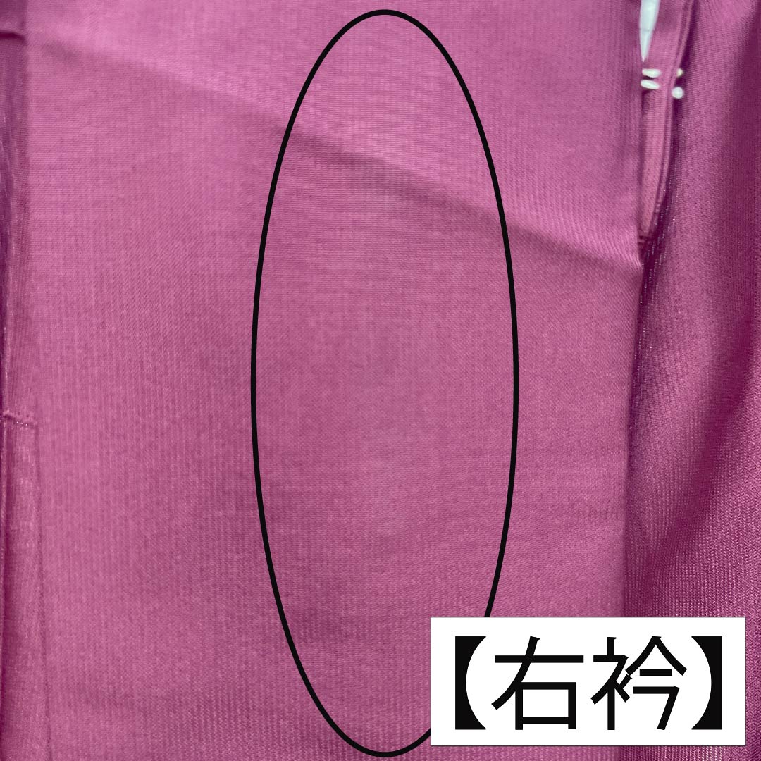夏物 正絹 色無地 Bランク 身丈158cm 裄丈63.5cm 紅鶸色(べにひわいろ) 波 紗 紫系 1132004434320
