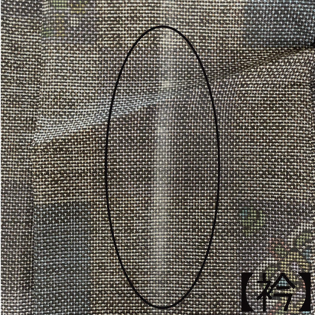 大島紬 正絹 身丈155.5cm 裄丈64cm 経緯絣 市松 Sランク 袷 茶系 1116002962314