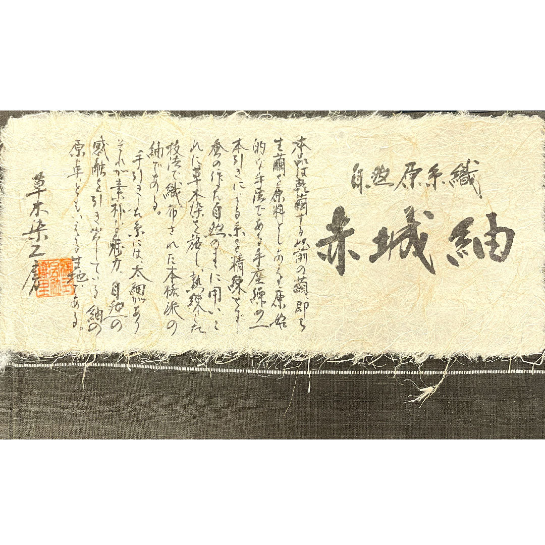 訪問着 正絹 袷 身丈171.5cm 裄丈67cm 墨色 赤城紬 抽象模様 Sランク 茶系 1112003232614