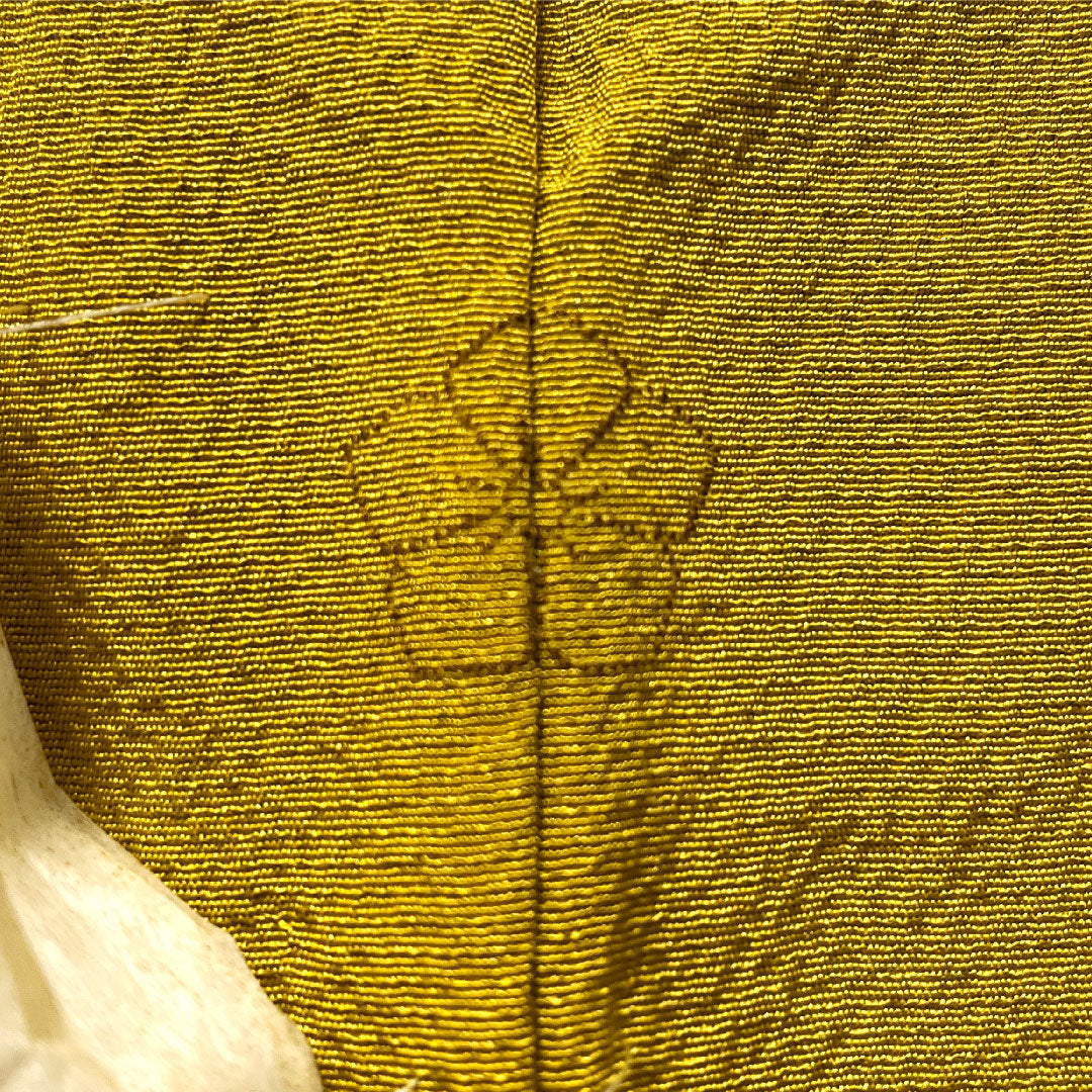 Plain color, pure silk, length 164cm, sleeve length 64.5cm, ochre color, plain color, one crest, bellflower, single layer, A rank, yellow, 1114002083423