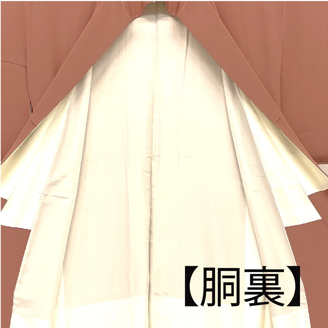 色無地 身丈160cm 裄丈62cm 袷 正絹 Sランク ピンク系 1114000082313