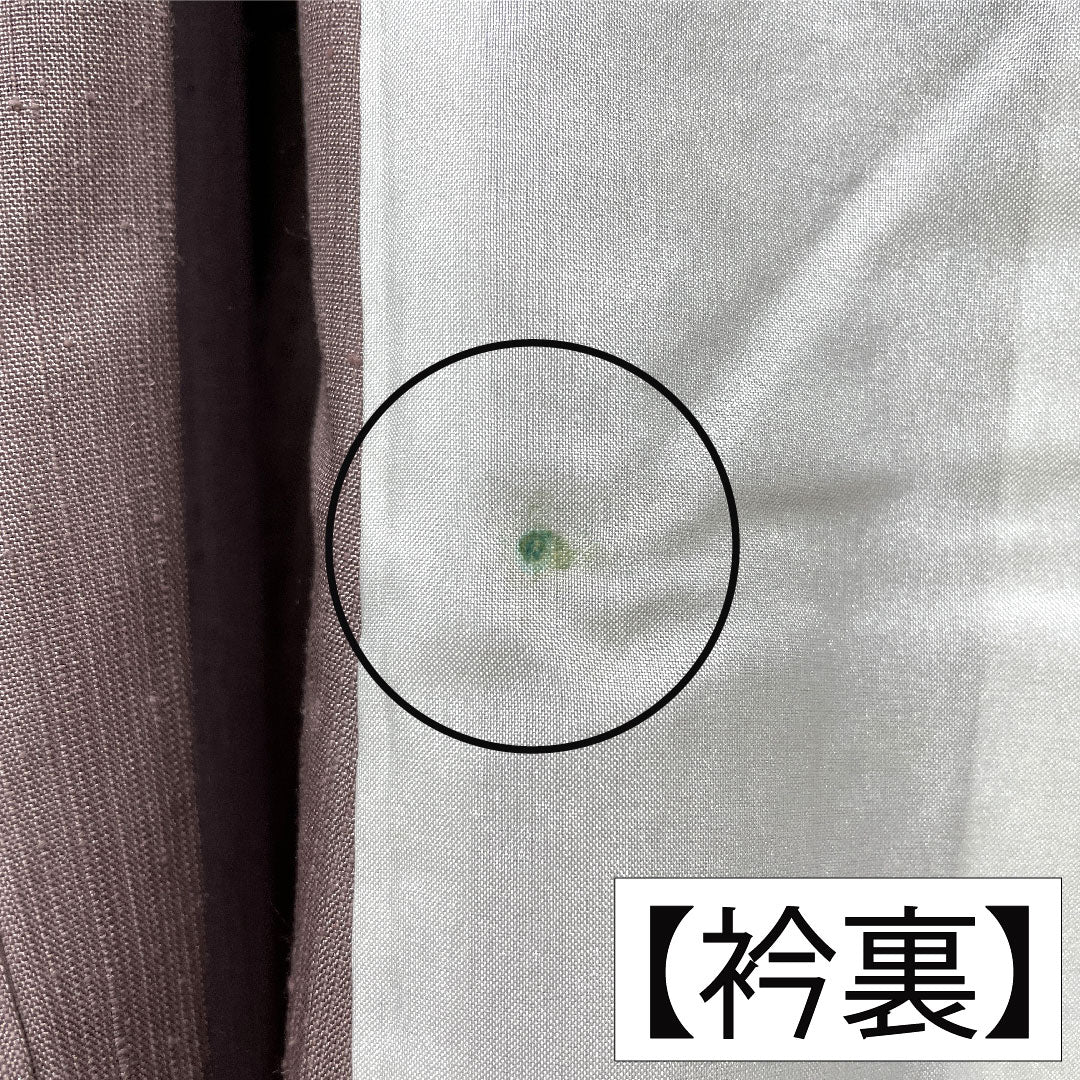 色無地 正絹 身丈154cm 裄丈63cm 葡萄色(えびいろ) 紬地 単衣 Sランク 紫系 1114001622220