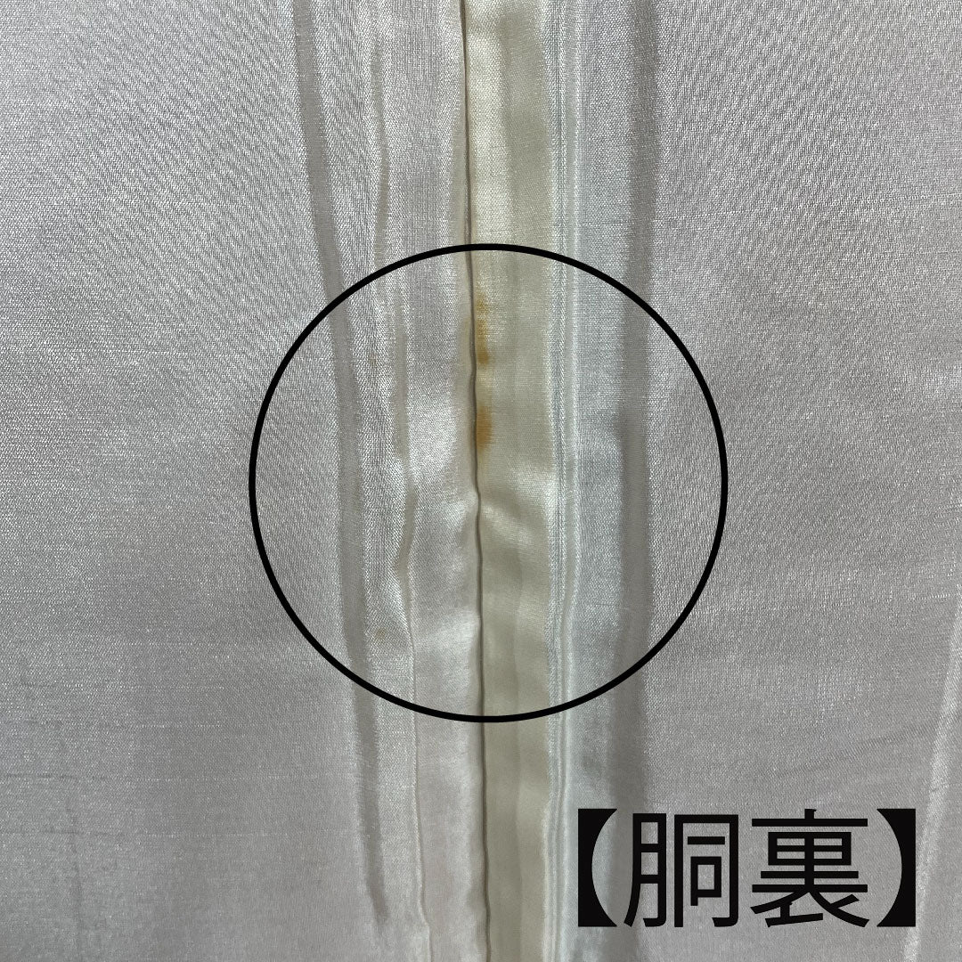 訪問着 袷 身丈158.5cm 裄丈65cm 蘇芳色 孔雀 草花模様 正絹 Aランク 赤系 1112001663312