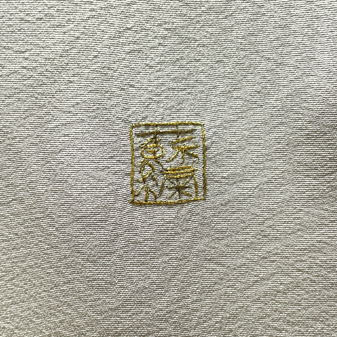 訪問着 正絹 袷 身丈161.5cm 裄丈65cm 銀灰色 蘇州刺繡 汕頭刺繡 作家物 Sランク グレー系 1112003342422