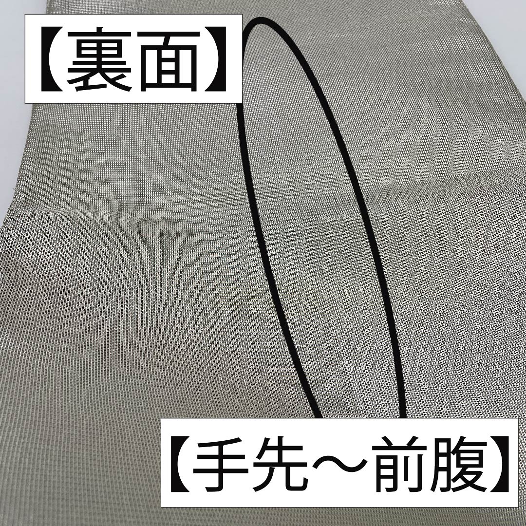 袋帯 正絹 水銀色(すいぎんいろ) 正倉院花鳥文錦 帯丈436cm Sランク 全通 フォーマル 銀系 1123012002322