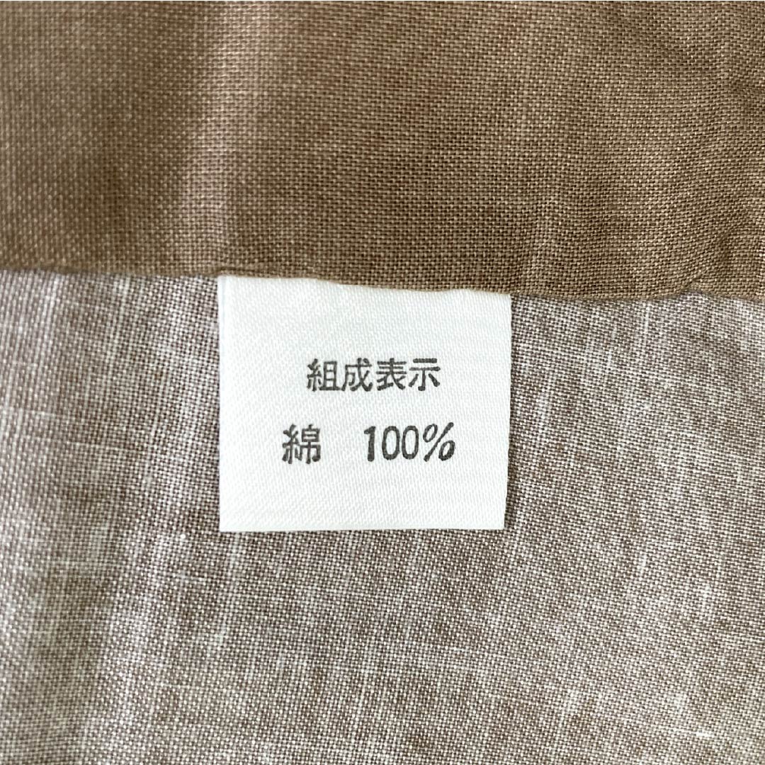 浴衣 木綿 身丈163.5cm 裄丈65.5cm Sランク 単衣 ベージュ系 茶鼠色(ちゃねずいろ) 撫子 1118006202425