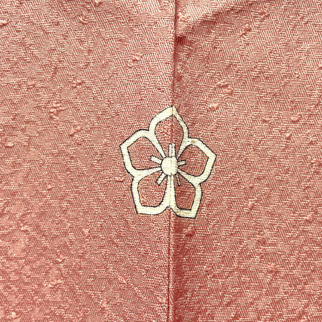 色無地 ポリエステル 帯紅色 洗える着物 しつけ糸付き 中陰桔梗 身丈156.5cm 裄丈61.5cm 単衣 Aランク ピンク系 1114000683313