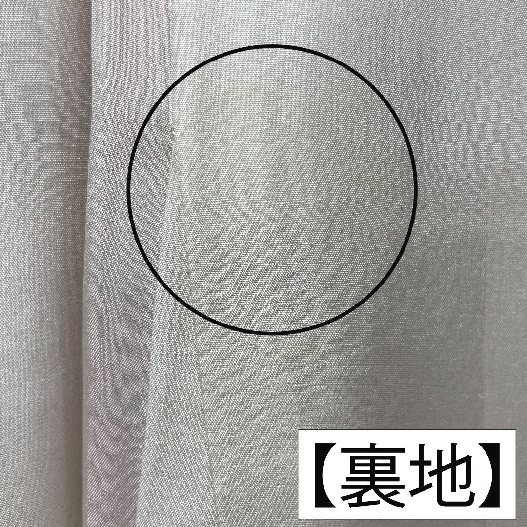 訪問着 正絹 袷 身丈159cm 裄丈64cm 一重梅色 草花模様 Aランク ピンク系 1112004133313