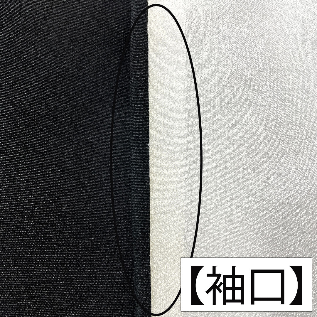 黒留袖 正絹 身丈154cm 裄丈65cm 袷 京友禅 鳳凰 束ね熨斗 五つ紋 片喰 Aランク 黒系 1111001583210