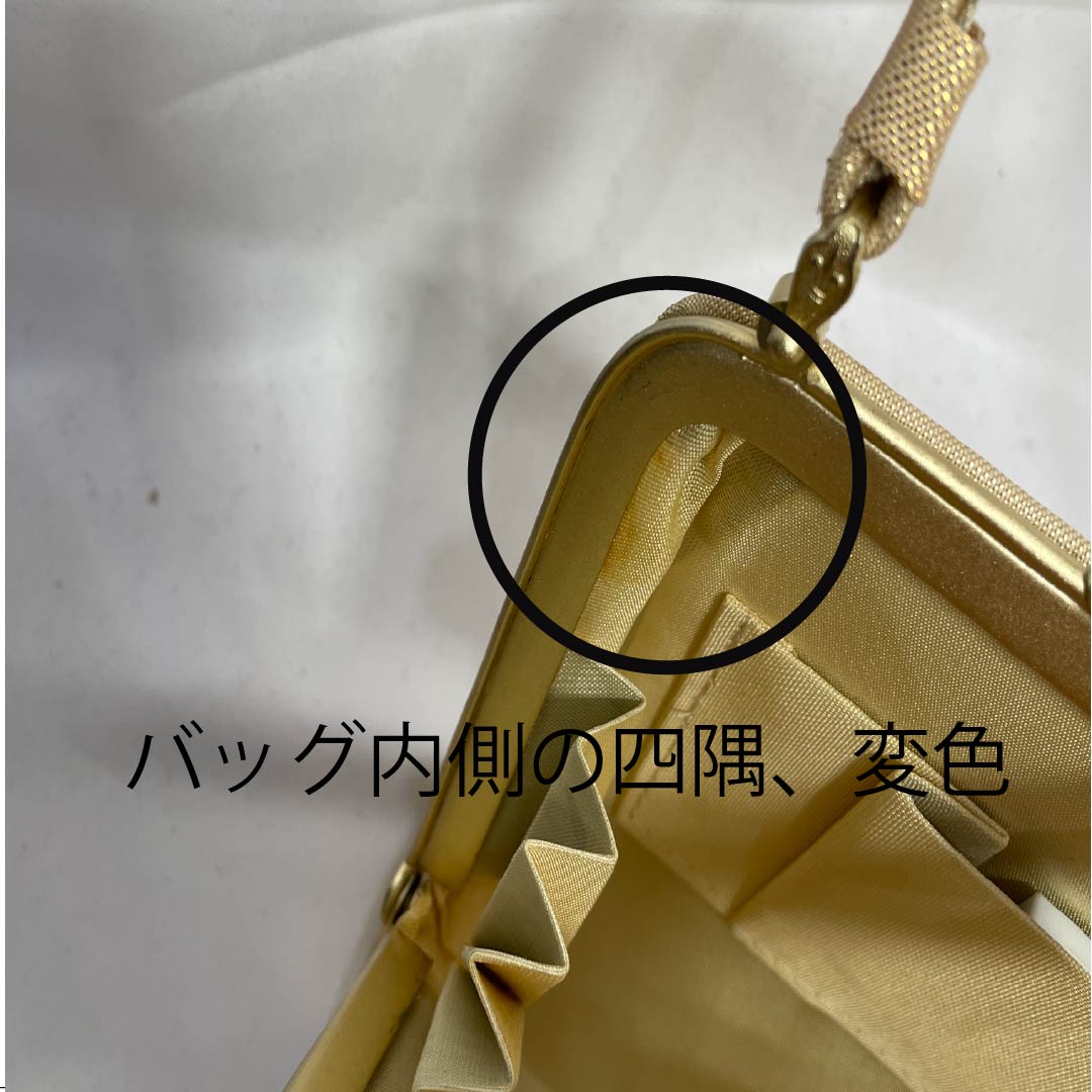 (新古品)草履バックセット フォーマル 金色(きんいろ) 未使用品 古典柄 花柄 Lサイズ 金系 Aランク 1133000193421