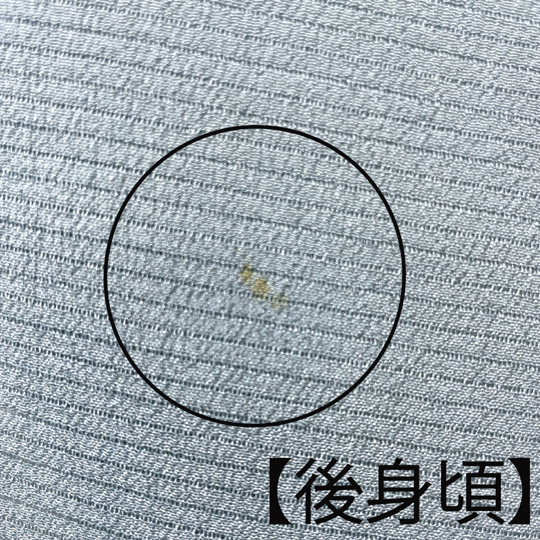 夏物 正絹 色無地 身丈159.5cm 裄丈63.5cm 砧青磁色(きぬたせいじいろ) 浮線蔦 しつけ糸付き 絽 Aランク 水色系 1132000843324