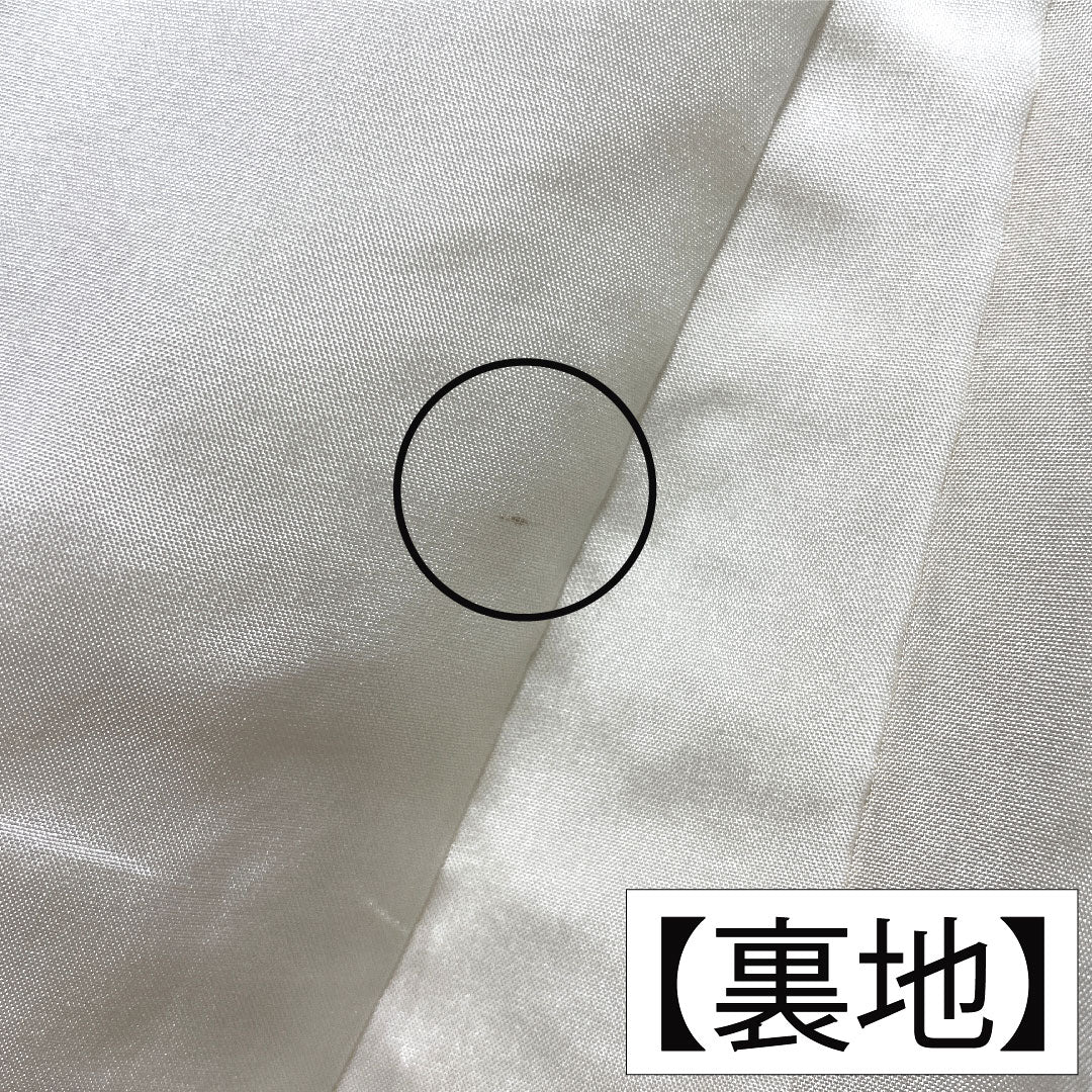 訪問着 正絹 袷 身丈160.5cm 裄丈64.5cm 淡黄色(たんこうしょく) 総絞り 抽象模様 Sランク 黄系 1112005552423