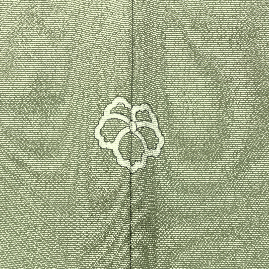 色無地 正絹 身丈151.5cm 裄丈63.5cm 青磁色(せいじいろ) 素無地 中陰蔦 袷 Sランク 緑系 1114001522219