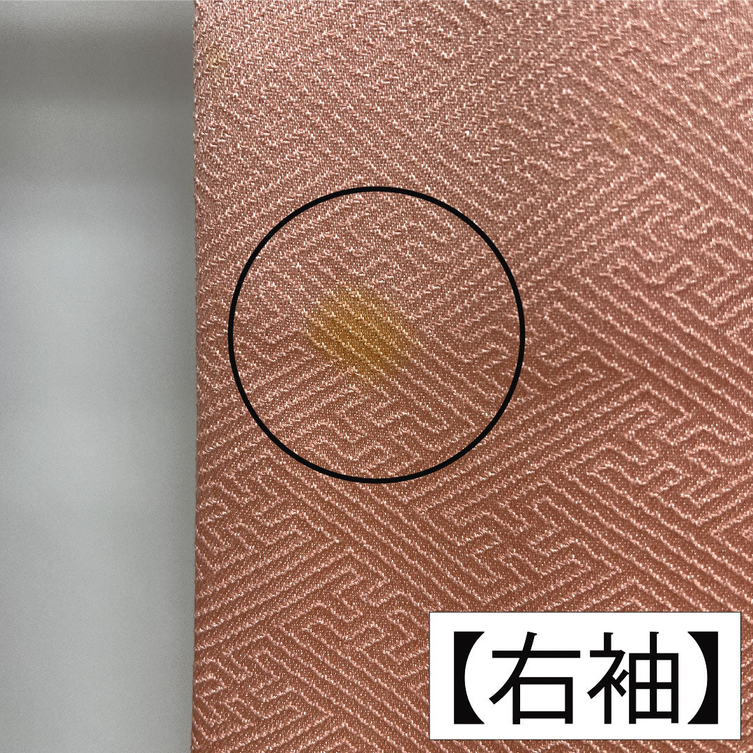 訪問着 正絹 袷 身丈161.5cm 裄丈65.5cm 薄紅梅色(うすこうばいいろ) 京友禅 吉祥文様 Bランク ピンク系 1112006004413