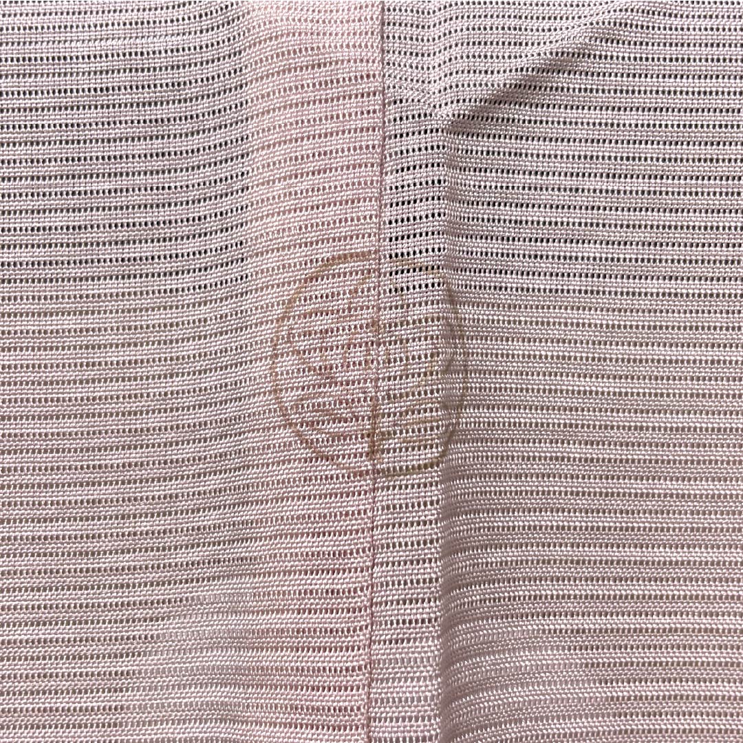 夏物 正絹 訪問着 身丈153cm 裄丈61.5cm 桜色(さくらいろ) 京友禅 一つ紋 丸に橘 絽 Bランク ピンク系 1132002194213