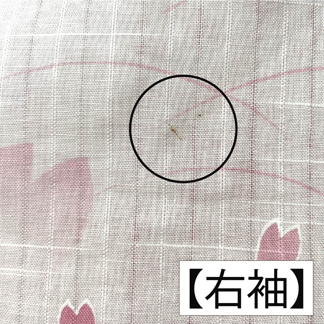 浴衣 木綿 身丈164cm 裄丈66cm Aランク 単衣 ピンク系 桜色(さくらいろ) 洋花 ラメ 1118006213413