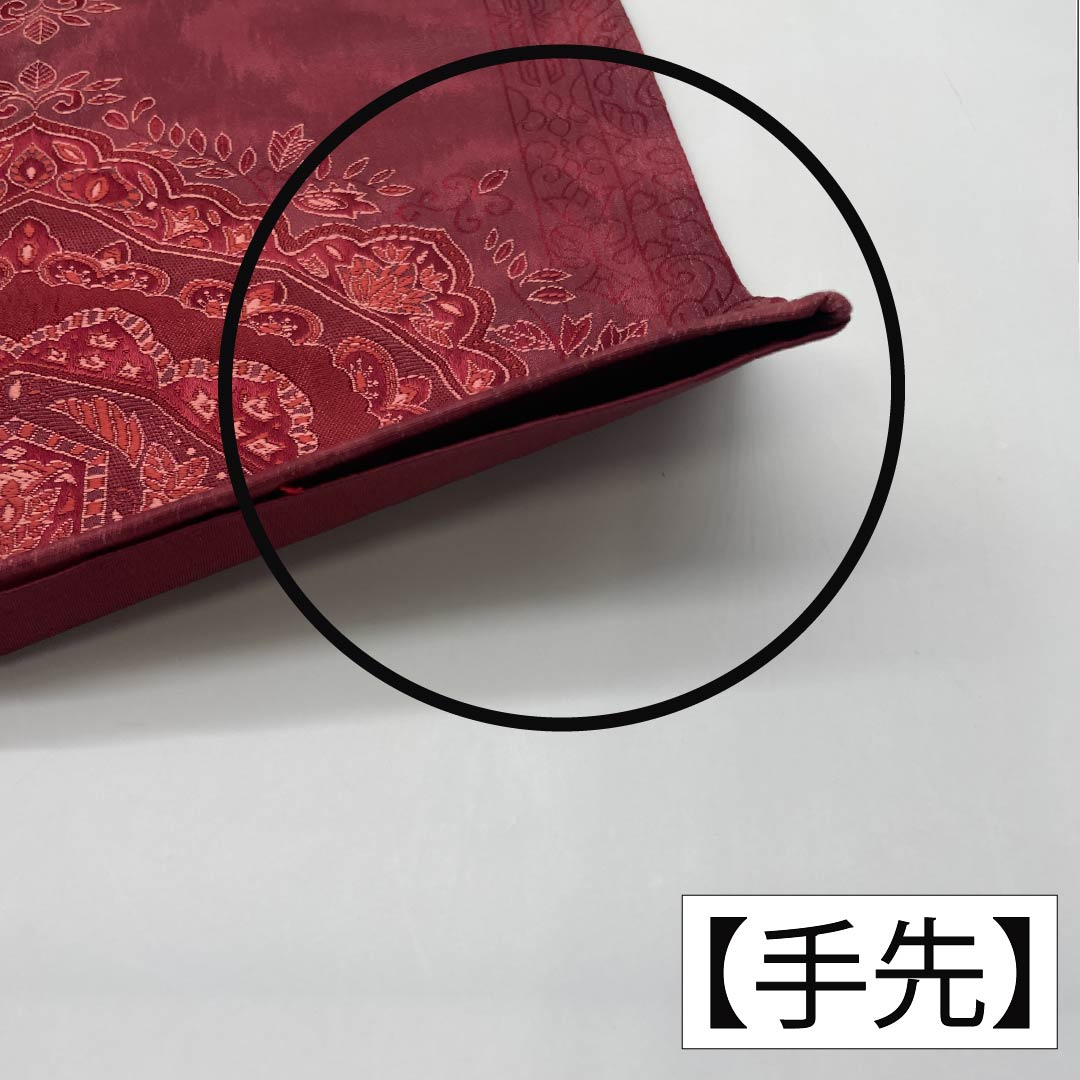 袋帯 正絹 Aランク 臙脂色(えんじいろ) 宝相華 帯丈414cm 六通 セミフォーマル 赤系 1123015673312