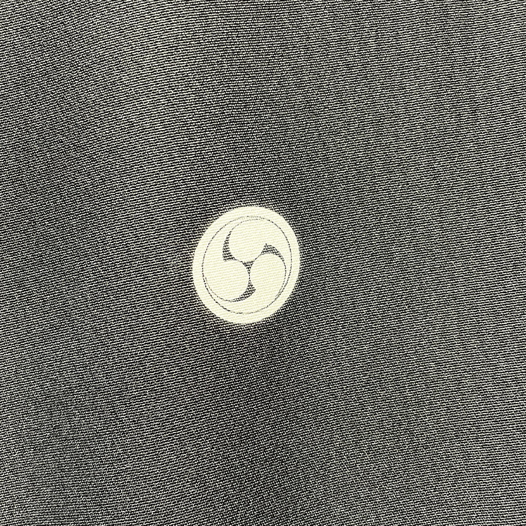 黒留袖 身丈164cm 裄丈62.5cm 袷 京友禅 吉祥文様 丸に三つ巴 正絹 Sランク 五つ紋 黒系 1111000592410