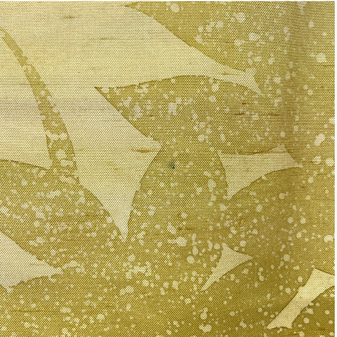 訪問着 袷 身丈157cm 裄丈63cm 牛首紬 遠山 草葉模様 正絹 Sランク 黄系 1112000522323