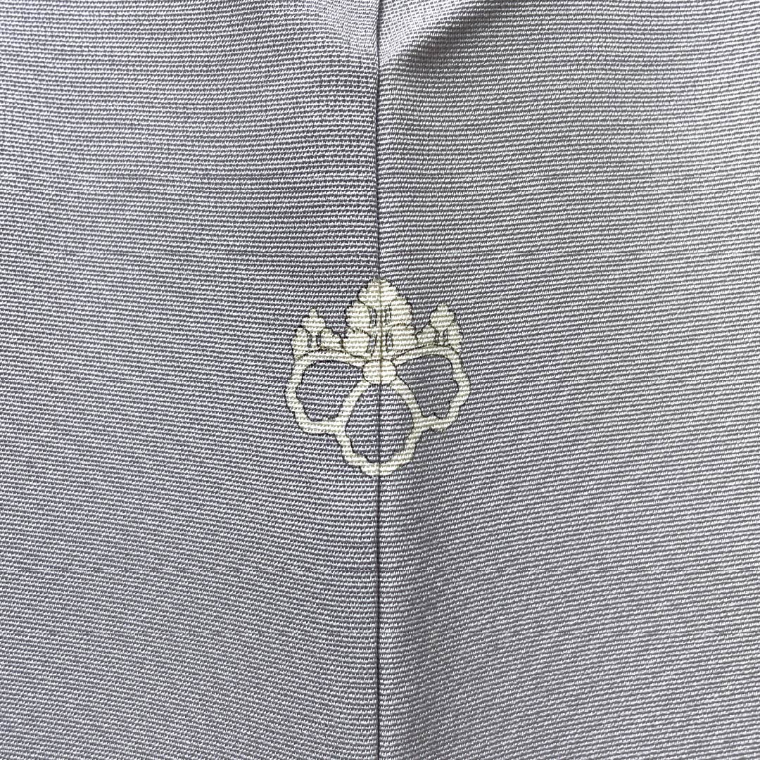 訪問着 正絹 Bランク 袷 身丈154cm 裄丈64.5cm 鈍紫色(にぶむらさきいろ) 一つ紋 中陰五三桐 京友禅 霞 萩 紫系 1112007244220