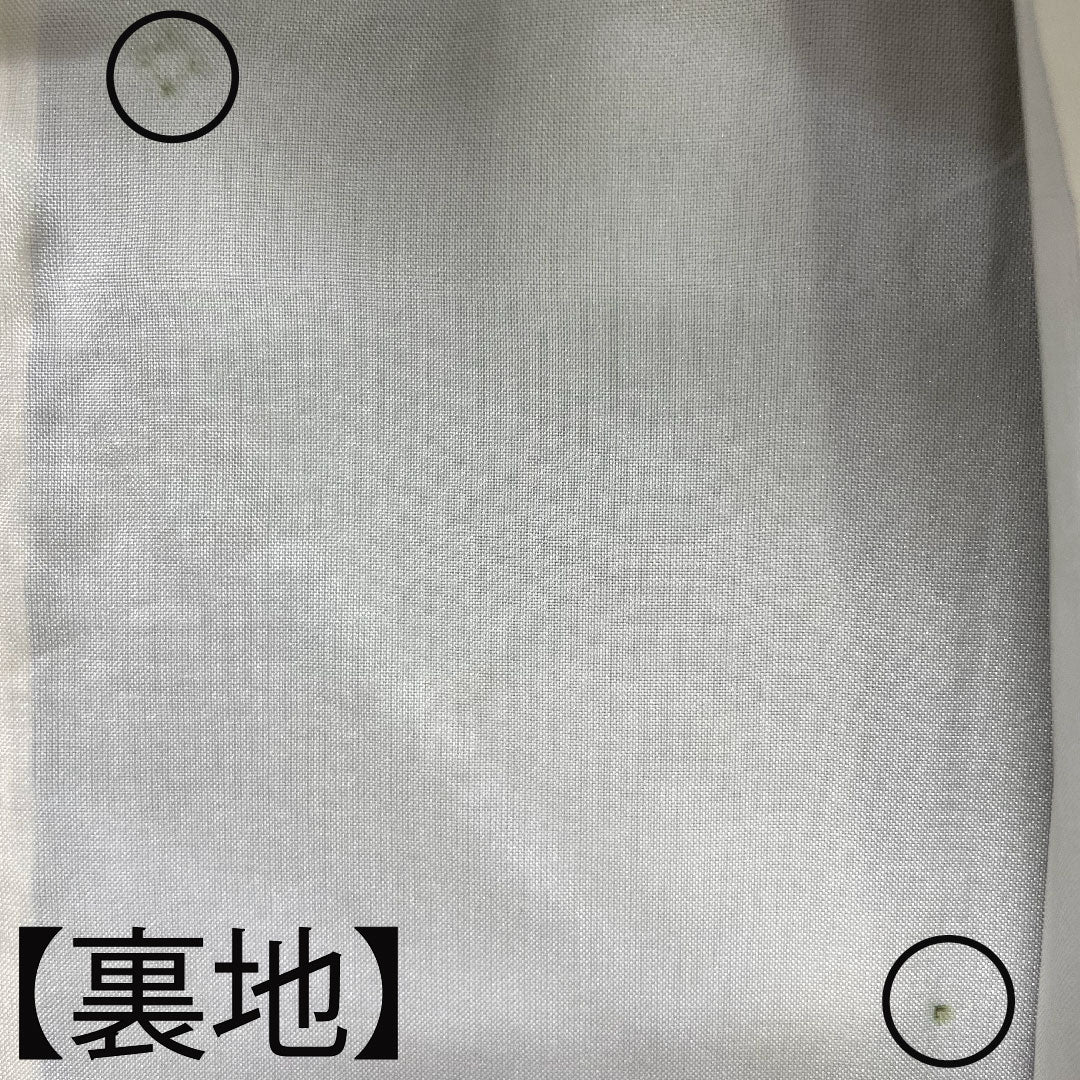 紬 正絹 身丈162.5cm 裄丈64cm 花模様 Aランク 袷 紺系 1116003303418