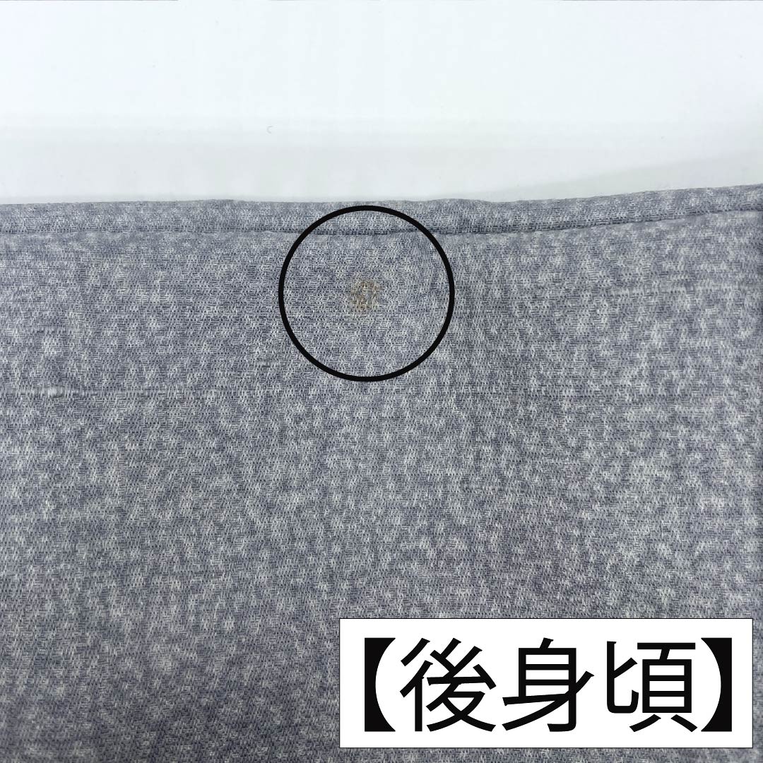 小紋 正絹 身丈153cm 裄丈62.5cm 袷 銀色(ぎんいろ) 天目染 しつけ糸付き Aランク グレー系 1115005353222