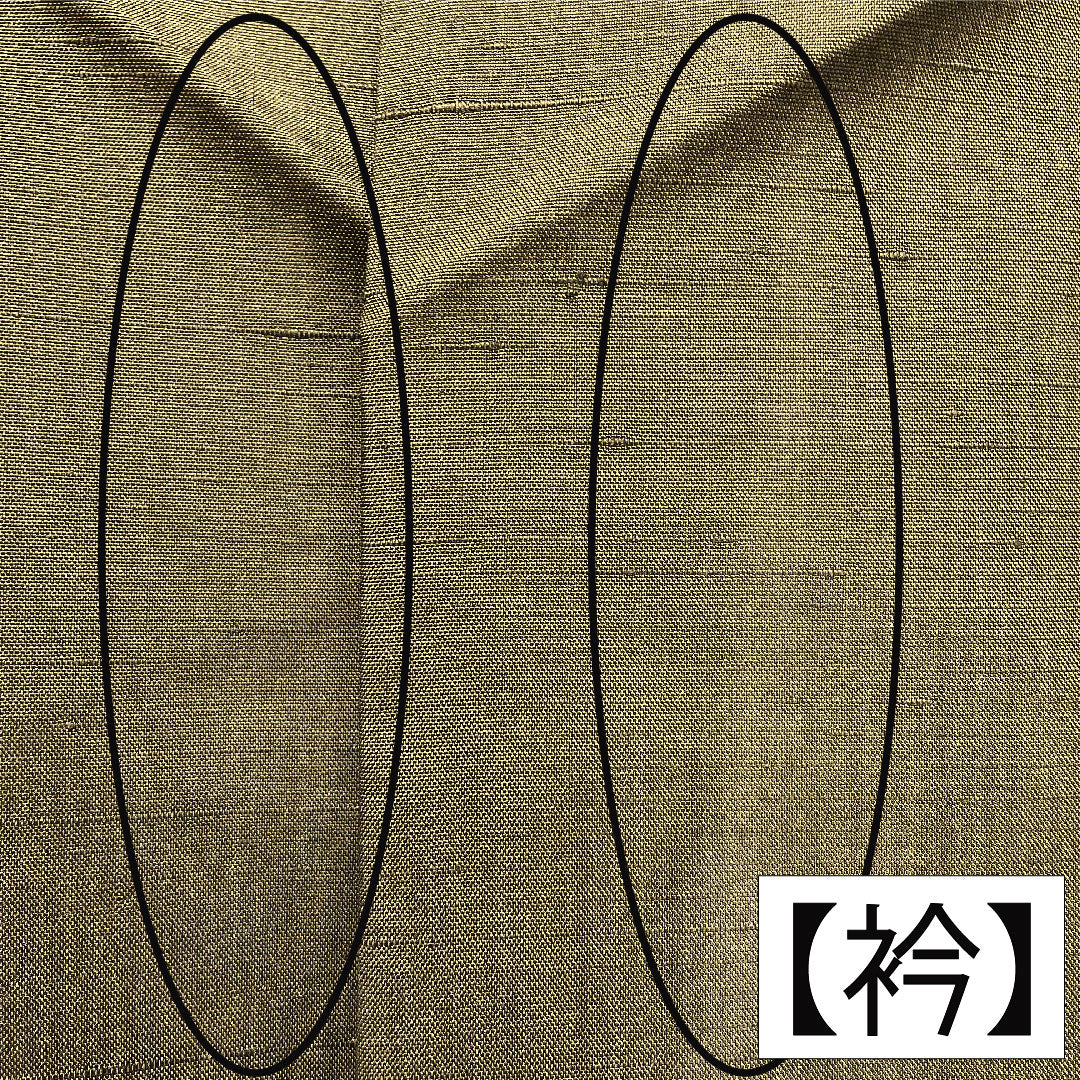 Homongi (formal kimono) made of pure silk, lined, length 169.5cm, sleeve length 66cm, smoked color (fusubeiro), pongee fabric, blurred pattern, A rank, brown, 1112005343514
