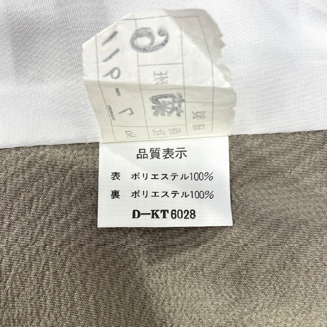 訪問着 ポリエステル Aランク 袷 身丈165.5cm 裄丈66.5cm 銀煤竹色(ぎんすすたけいろ) 花 鈴 洗える着物 ベージュ系 1112007373525