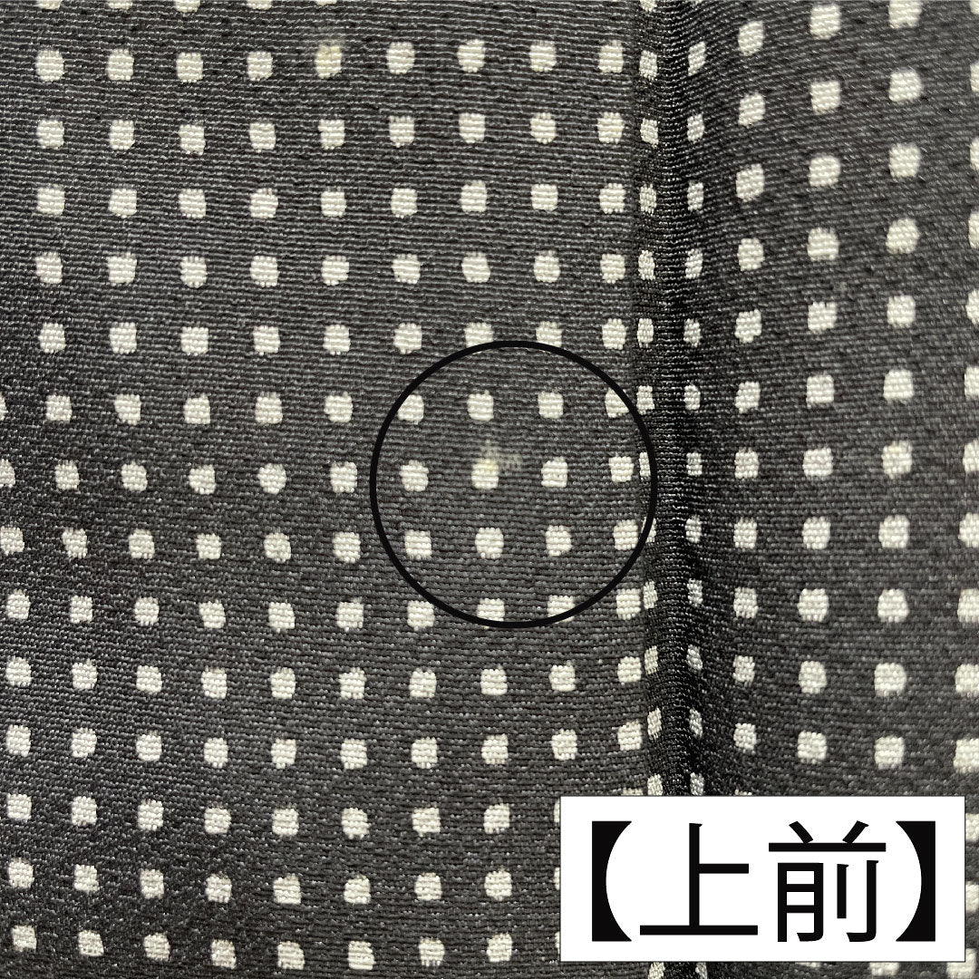 小紋 正絹 身丈165.5cm 裄丈66cm 袷 幾何学模様 Aランク 黒系 1115004713510