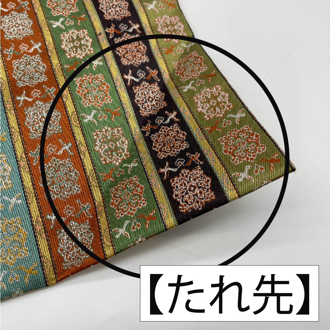 Nagoya obi, pure silk, Tatsumura Art Textiles, Karahana double bird long spotted brocade pattern, obi length 350cm, S rank, full length, semi-formal, gradation style, 1124007142399, open tailoring