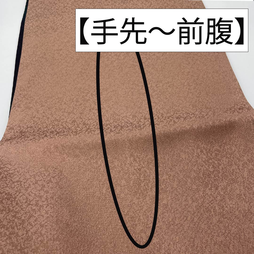 袋帯 正絹 光悦茶色(こうえつちゃいろ) 作家物 蔦の葉 染帯 帯丈526cm Sランク ポイント柄 カジュアル 茶系 1123012592414