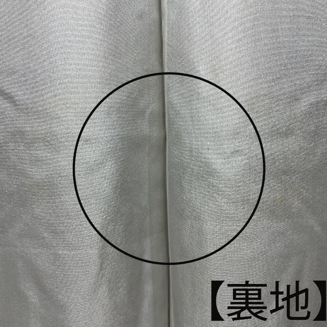 大島紬 正絹 身丈168.5cm 裄丈66cm しつけ糸付き 幾何学模様 Sランク 袷 黒系 1116002912510