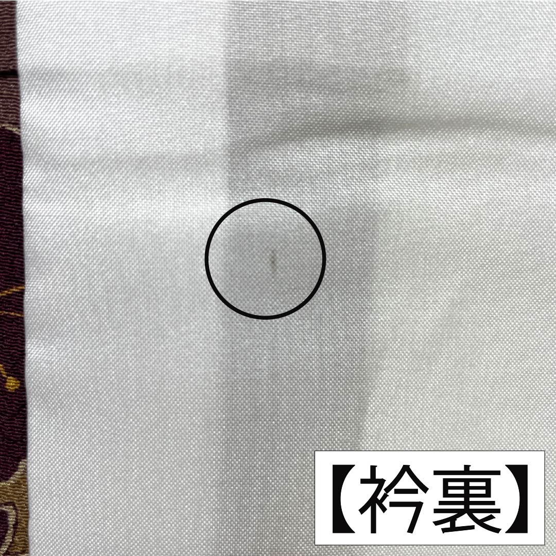 小紋 ポリエステル 身丈164.5cm 裄丈66.5cm 袷 猟虎茶色(らっこちゃいろ) 吹き寄せ 洗える着物 Sランク 茶系 1115005802414