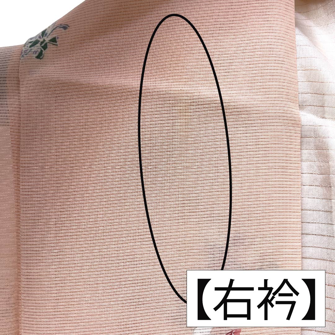 夏物 正絹 小紋 Sランク 身丈160.5cm 裄丈63cm 乙女色(おとめいろ) 童 絽 ピンク系 1132003522413
