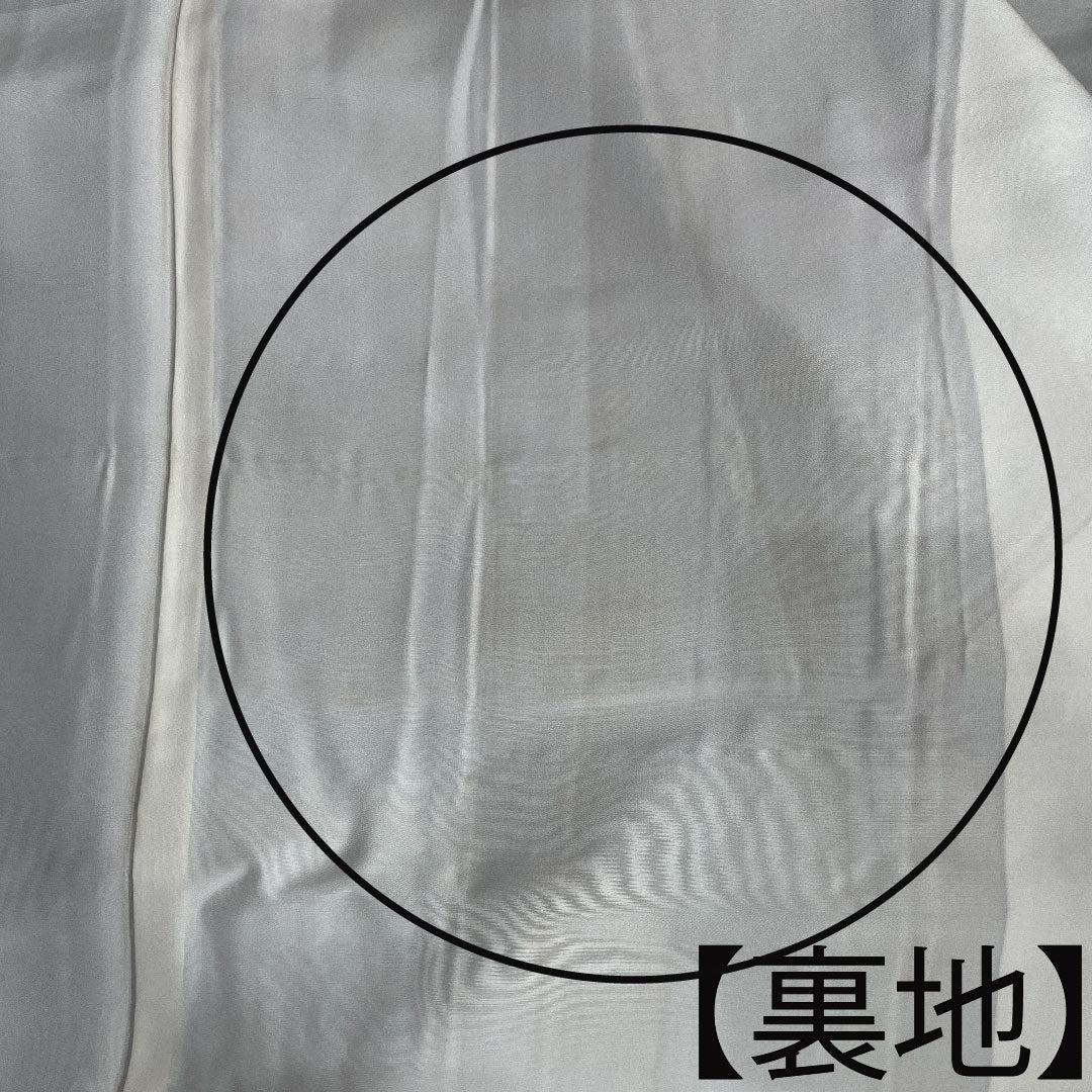 紬 正絹 身丈155.5cm 裄丈62.5cm 横段 Aランク 袷 茶系 1116002793314