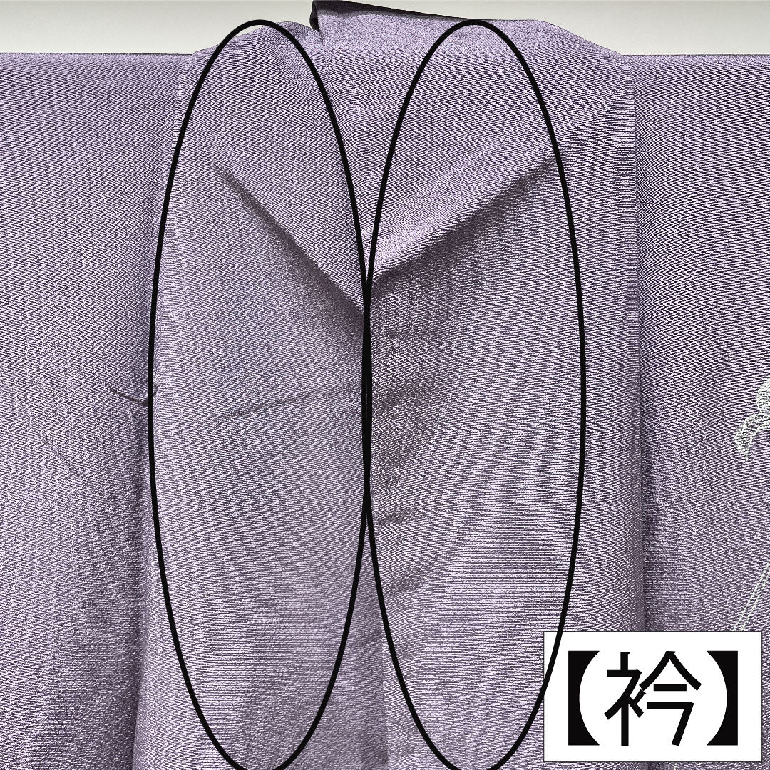 訪問着 正絹 袷 身丈157.5cm 裄丈64.5cm 中滅紫色(なかのけしむらさきいろ) 京友禅 カラー Sランク 紫系 1112004812320