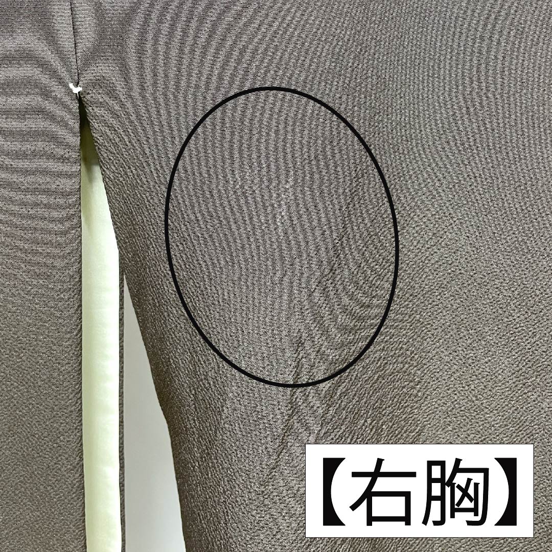Furisode Kimono (long-sleeved kimono) made of pure silk, rank B, length 173.5cm, sleeve length 69.5cm, lined, ink-colored (sumi-iro) Kyoto Yuzen pattern, ball design, gray tones, product number 1113002744622