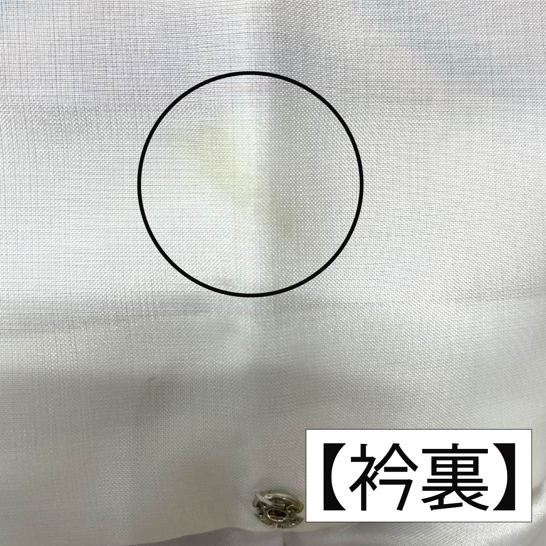 小紋 ポリエステル 身丈161.5cm 裄丈65.5cm 袷 洗える着物 よろけ縞 Sランク グラデーション系 1115005152499