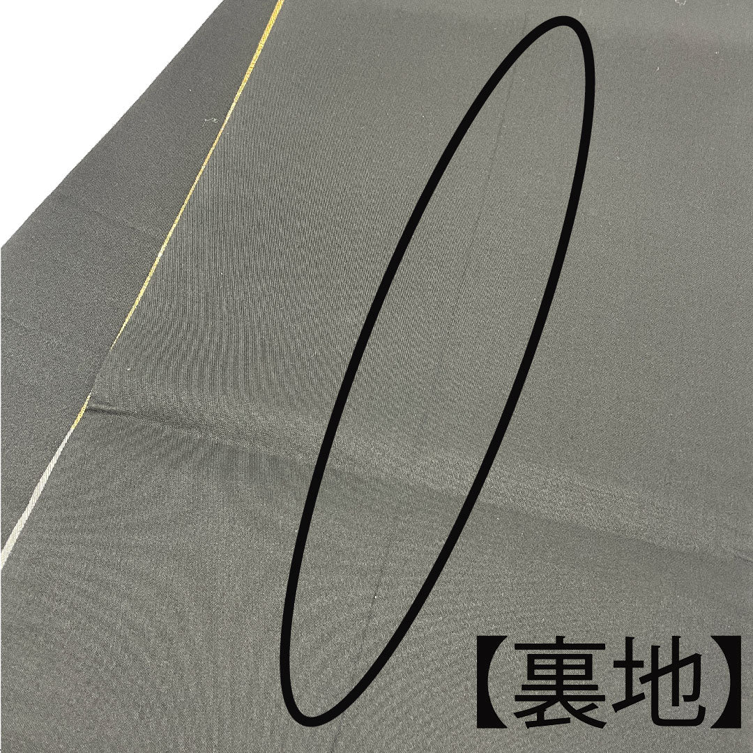 袋帯 花車 帯丈430cm 正絹 Sランク 六通 フォーマル グレー系 1123002702322