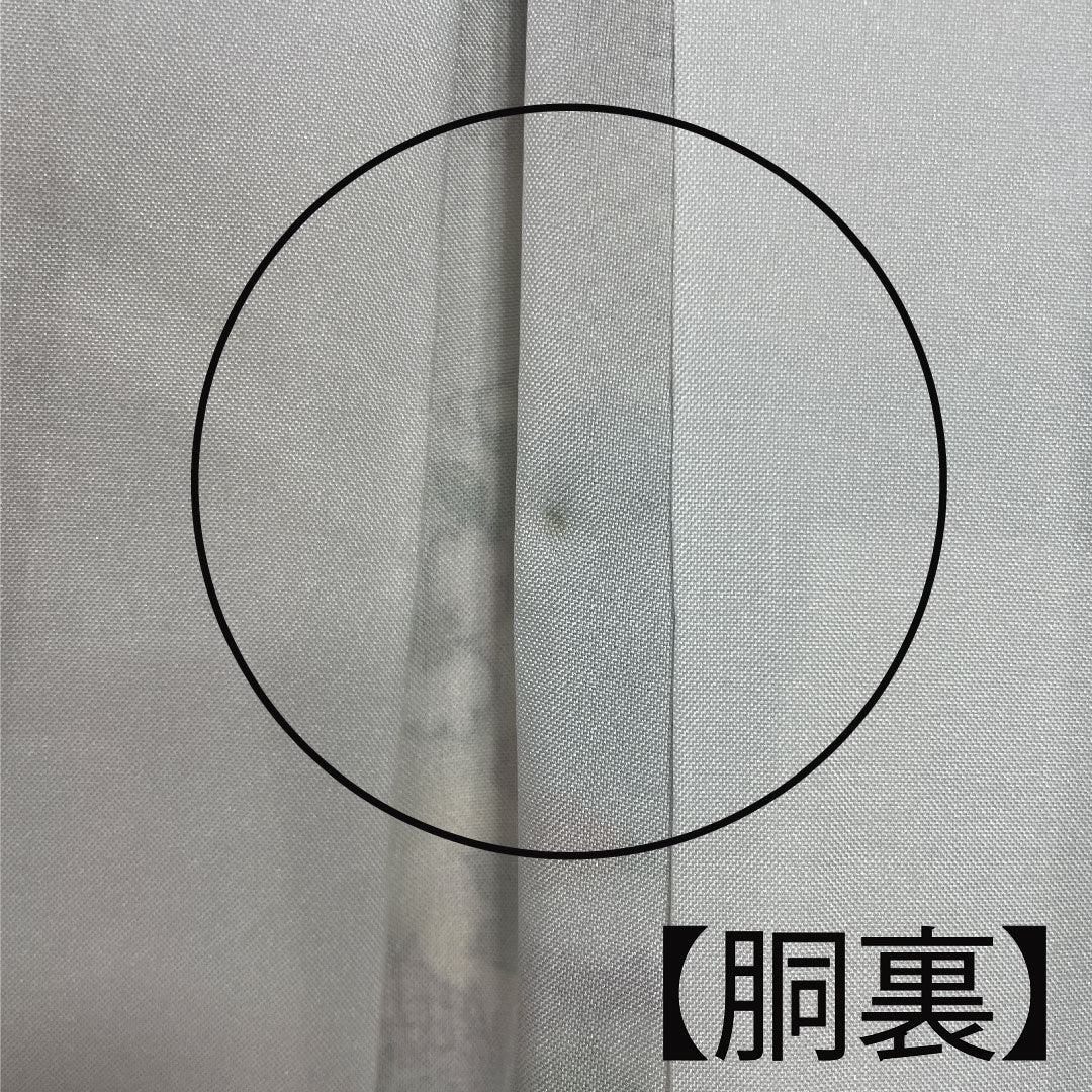 小紋 身丈163.5cm 裄丈64cm 袷 変り松皮菱 草花模様 正絹 Aランク 白系 1115002393411